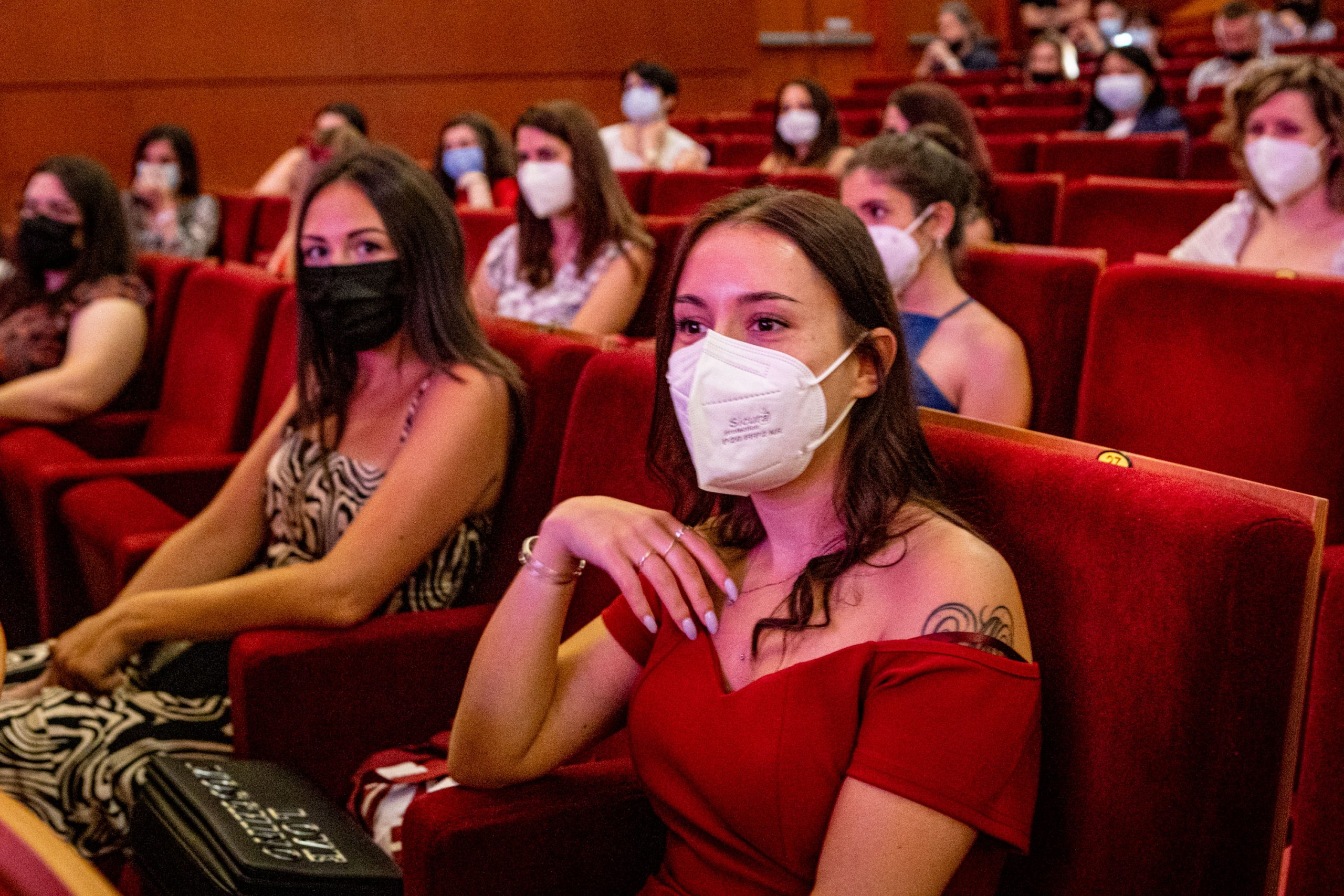 Students with face masks