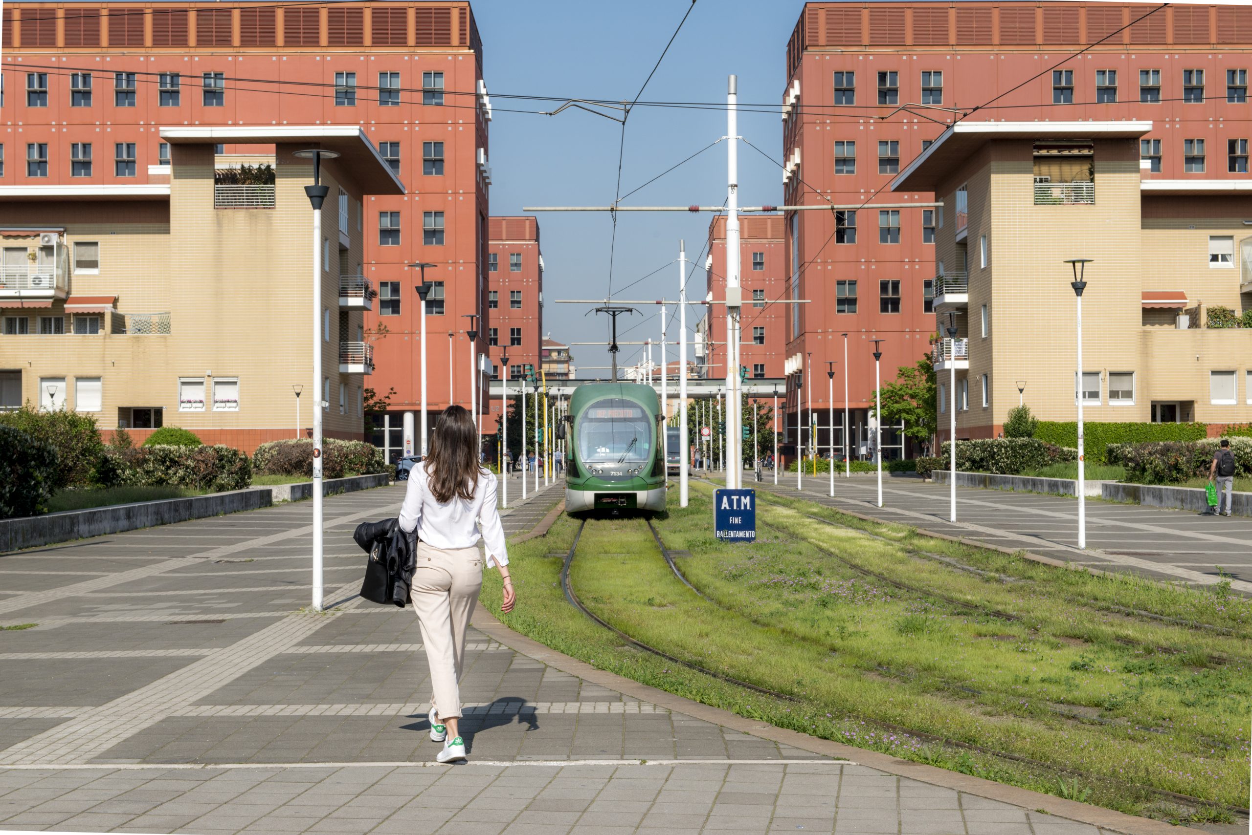 Campus of Bicocca with the tram line